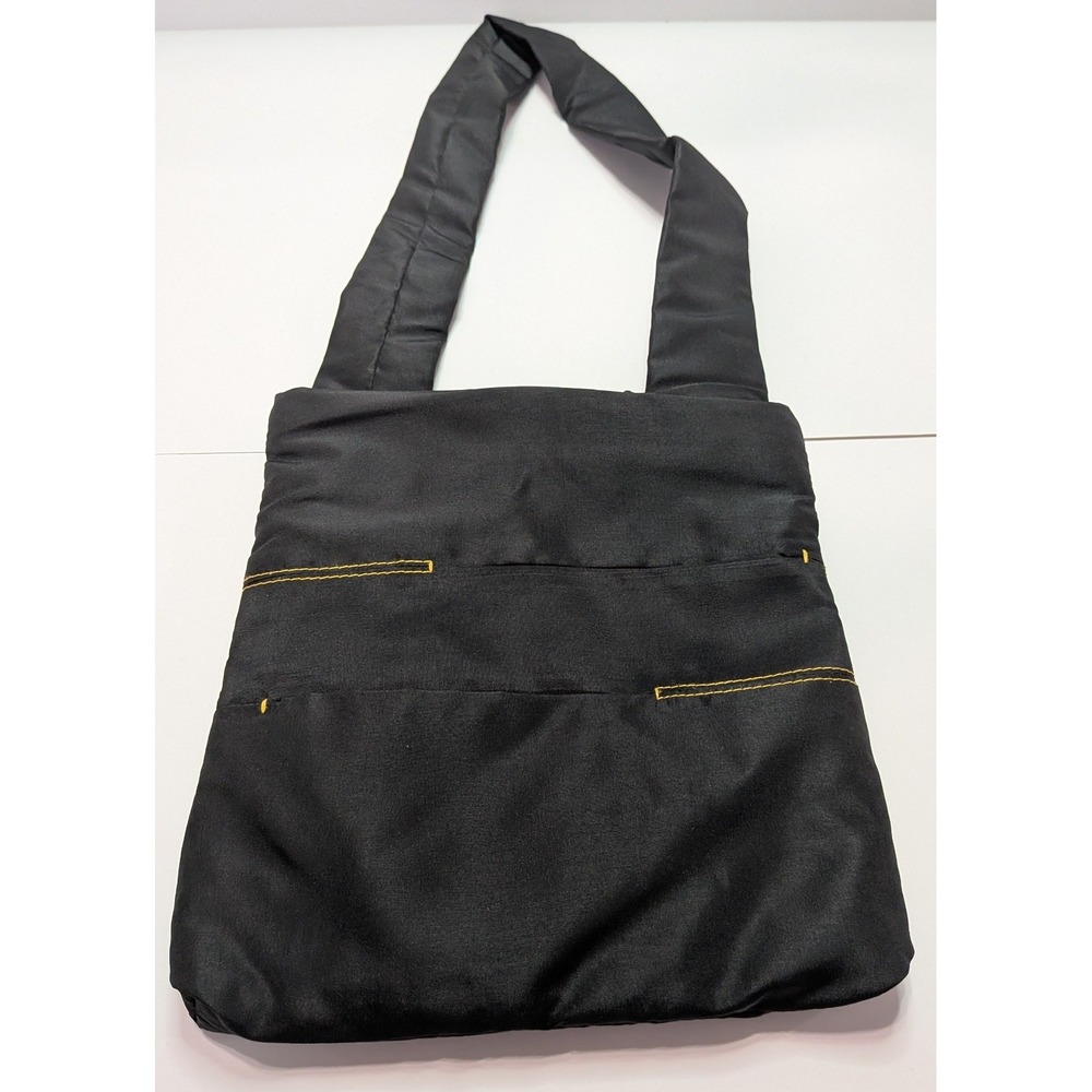 Bloom Tote Bag Women OS Black Excellent Yellow Contrast Stitch Nylon Sporty